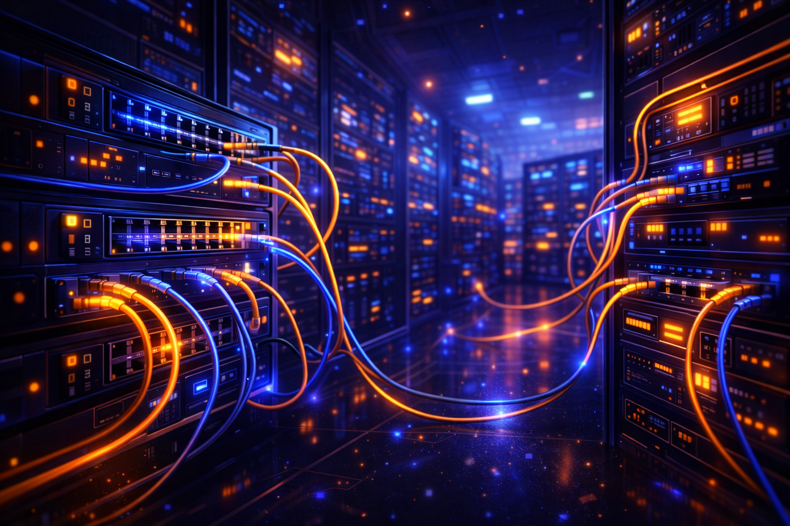 AI: server room, cybersecurity